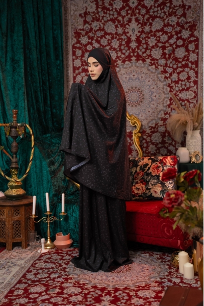 Telekung Elira Noir Black 